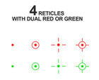 Red Green Dot Reflex Sight Scope Tactical Holographic With 4 Reticles