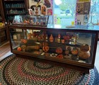 Antique General Store Mercantile 8ft Display Case Oak Counter Cabinet Glass Show