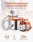 Uimoso 1 5 Gallon Vacuum Chamber 3 5cfm Single Stage Pump Degassing Chamber Kit