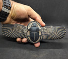 Rare Ancient Egyptian Antiquities Scarab Winged With Pharaonic Inscriptions Bc