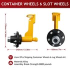 2pack Shipping Container Wheel 6x5 5 Lug Kit Heavy Duty Shipping Container Axle
