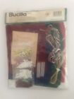 Vtg Bucilla Santa And Poinsettia Stocking Kit 82418 Christmas Felt Sequin  read 