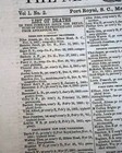 Rare Port Royal Sc South Carolina Monitor Vs  Merrimac 1862 Civil War Newspaper