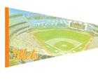 Vintage 1970s New York Mets Pennant Shea Stadium Image 29 Inch Full Size