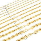 10k Yellow Gold 2mm-10mm Diamond Cut Rope Chain Bracelet Men Women 7  7 5  8  9 