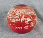 Vintage Lucite Acrylic Paperweight Souvenir Winnipeg Canada Aerial City View