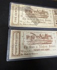 2 Store At Alleghany Furnace Scrip Notes 1856 Elias Baker Mansion 5c 25c