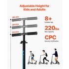 Foldable Kick Scooter Adjustable Scooter 220lbs For Age 8  Kids  Teens  Adults