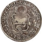 1832-34 Philippines Ferdinand Vii C m 1833 Peru 8 Reales Pcgs Vf xf Details