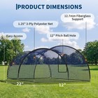 Baseball Batting Cage Built-in Pitching Machine Opening  Softball Batting Cage