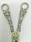 Victorian Sterling Silver Sewing Scissors W  Grapevine And Happy Children Design