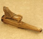 Vintage antique Handmade Hand Carved Lion Wooden Cigarette Holder