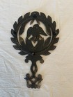 American Eagle Cast Iron Trivet  Patriotic Primitive Americana Decor Vtg