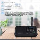 Wuloo Wireless Intercom 1 Mile Range 22 Channel 3 Station Home Office Black Sys  