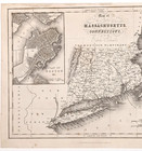 1832 Rhode Island - Connecticut - Massachusetts - Long Island Map Original Rare