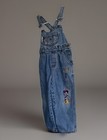 Vintage Disney Minnie Mouse Denim Overalls Kids Blue Embroidered Bib Jeans 90s