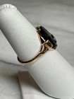 Vintage Yellow Gold Onyx And Diamond Eastern Star Ring Size 6