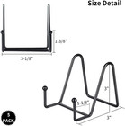 5 Pack 3 Inch Small Plate Holder Display Stands  Mini Metal Black Frame Stand Fo