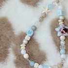 Blue Sea Star And Sea Shell Cute Phone Chain Phone Charm Phone Accessories Decor