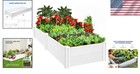 Weather Resistant 8x4x1ft Vinyl Raised Garden Bed For Fruits   Vegetables