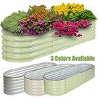 Aoodor 17  Tall Garden Bed Galvanized Raised Planter Box 6-in-1 Modular Design