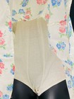 Vintage 1950s White Floral Swimsuit One-piece Pin Up Swim Dress Smocking Pink S