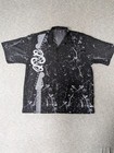 Vintage Fender The Collection By Davinci Electric Guitar Button Shirt Rare Sz L 