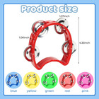 5-pack Colored Tambourines For Kids   Plastic Hand-held Tambourine With 4 Metal