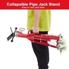 V Head Pipe Stand Folding Jack Stand 1100lbs Adjustable Height 28-52  Heavy Duty