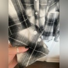 Plaid Shirt Dress Long Sleeve Button Down Ruffle Hem Tunic Top Small