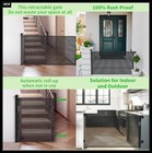 Retractable Baby Gate 55 Inch Wide 33 Inch Tall Mesh Safety Barrier For Stairs