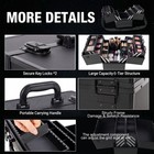 14 professional Makeup Train Case Large Cosmetic Box 6 Adjustable Trays Lockable