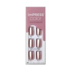 Kiss Impress No Glue Mani Press On Nails  Champagne Pink  Short Squoval
