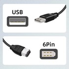 1 8m Usb 2 0 Type A Male To Ieee 1394 Firewire 6pin Male Data Adapter Converter