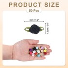 50pcs Black Ribbon Roses 5 8 x1-3 16  Mini Roses For Crafts Artificial Flowers