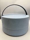 Vintage Tri Chem Carrier Case Holds Fabric  Embroidery Paint hoop Blue Rose 