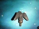 Antique 2 5   Brass Spread Eagle Flag Finial Pole Topper