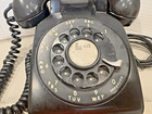 Vintage Western Electric Bell System Rotary Dial Telephone Black Desk Phone 500