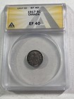 1917 Canada 5 Cents Silver Coin Graded Xf 40 By Anacs