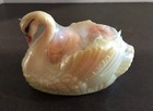Lot Of Four Vintage Soap Dishes One Is A Celluloid Swan With 4 Rose Shaped Soaps