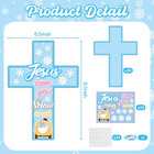 24pcs Winter Christmas Jesus Love You Snow Much Cross Craft Kit  Make Your Own W