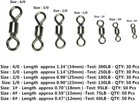 High Strength Barrel Swivels Connectors For Fishing  40lb To 400lb  - Select