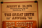 Vtg Erie County Fair Poster  Aug 16-24 1974 Hamburg Ny Arthur Godfrey 37  X 15 