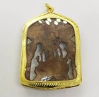 Phra Prunang Ayutthaya Buddha Gold Micron Case Pendant Old  Thai Buddhist Amulet