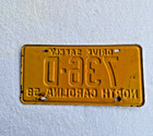 Vintage 1958 North Carolina License Plate Tag 736-d