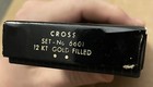Cross Pen And Pencil Set No 6601 12kt Gold Filled Blue Ink Original Box Usa