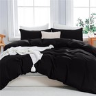Microfiber Duvet Quilt Cover Set Soft Reversible Comforter Covers Bedding Sets