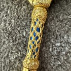 Walking Stick Brass Cane Metal Black Handle In Shape Of Horse Designer 