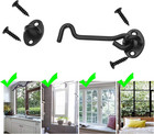 Hook And Eye Latch  4-inch  - With Mounting Screws - Heavy Duty Locks For Door 