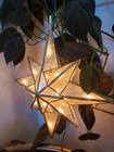 Vintage Capiz Shell Hanging Gold Star Light Or Tree Topper Whimsigoth Celestial 